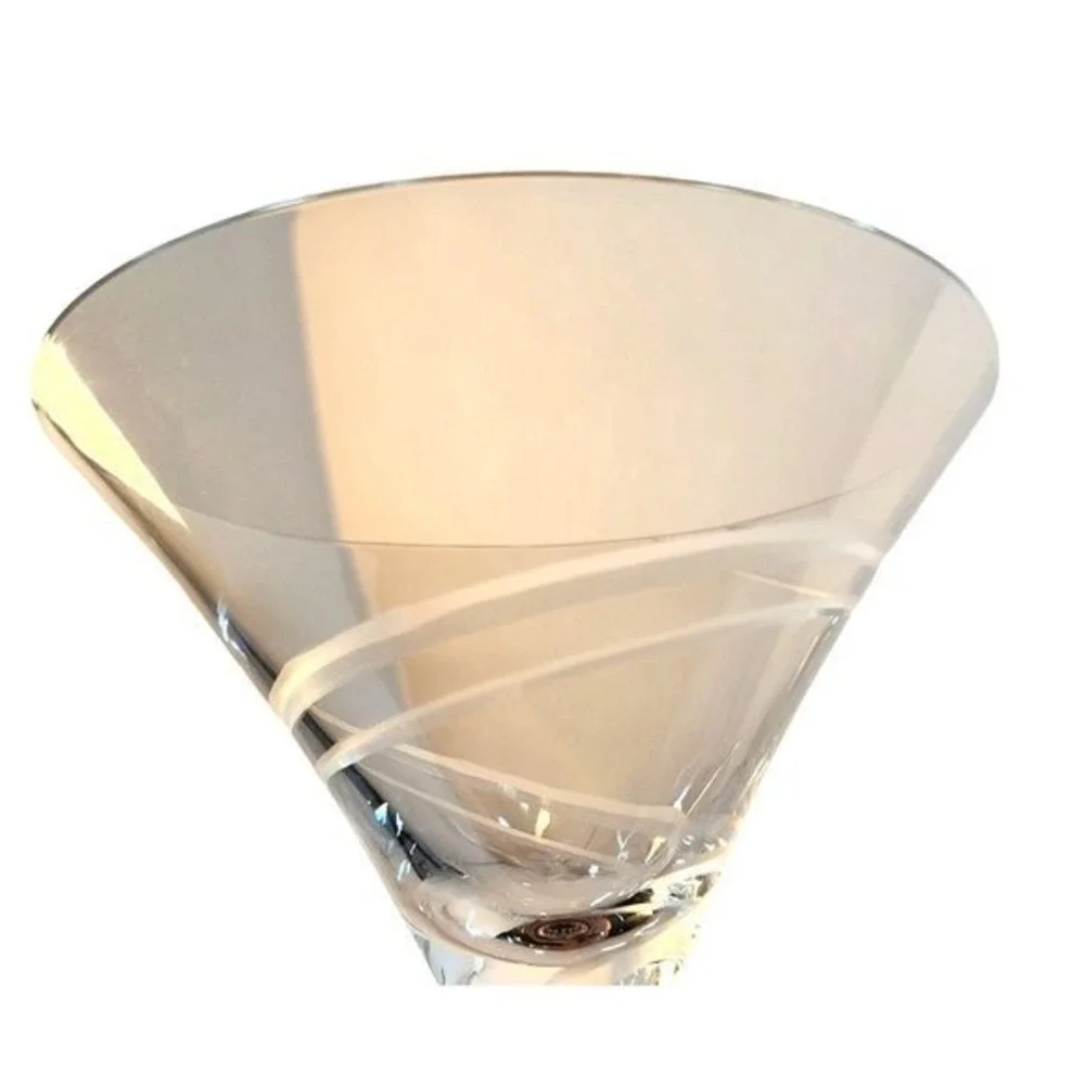 Set‎ of 4 Oversized Chic Martini Glasses Decorative Edging